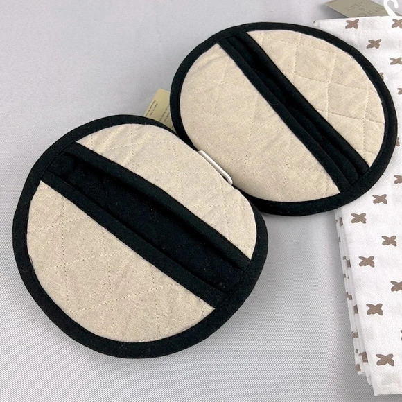 NWT Farmhouse Set Of Two Kitchen Towel & Set Of Two Pot Holders 100% Cotton - Picture 3 of 8